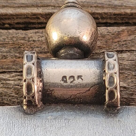 Vintage Sterling Large Boho Tribal Bird Repousee Statement Pendant - Picture 10 of 10